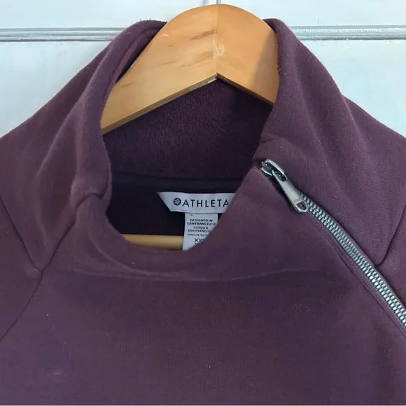 Athleta Eggplant purple Cowl Neck Sweater, Size XXS - Picture 4 of 9